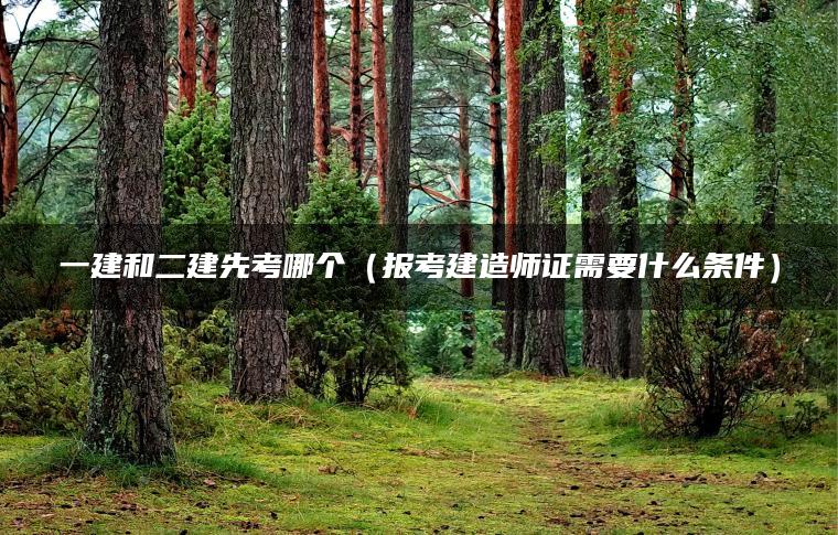 一建和二建先考哪个（报考建造师证需要什么条件）