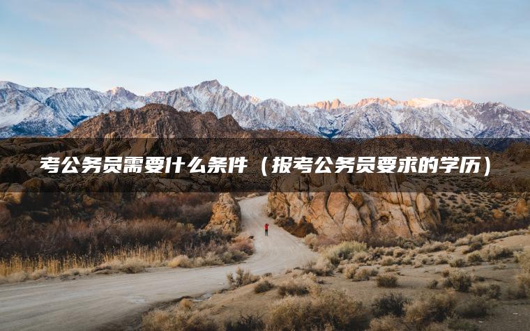 考公务员需要什么条件(报考公务员要求的学历)-79学习网